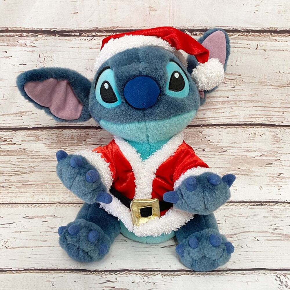 DISNEY STORE Vintage Santa Stitch Plush 12"